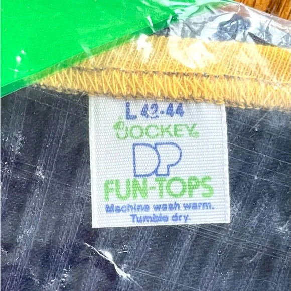 **NEW** Jockey Rib Crew Neck T-Shirt - Size Lrg - Navy/Yellow - New Old Stock - Picture 3 of 6